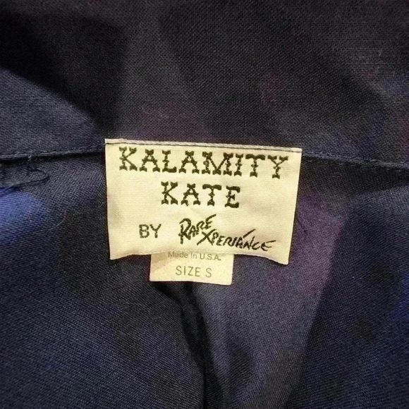 Kalamity Kate by Rare Xperience Vintage blue western fringe shirt T5.31.505 - Picture 3 of 6